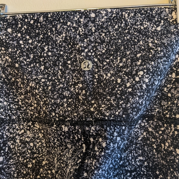 LULULEMON Wunder Under Pant Hi-Rise Splatter White Black - Picture 5 of 11